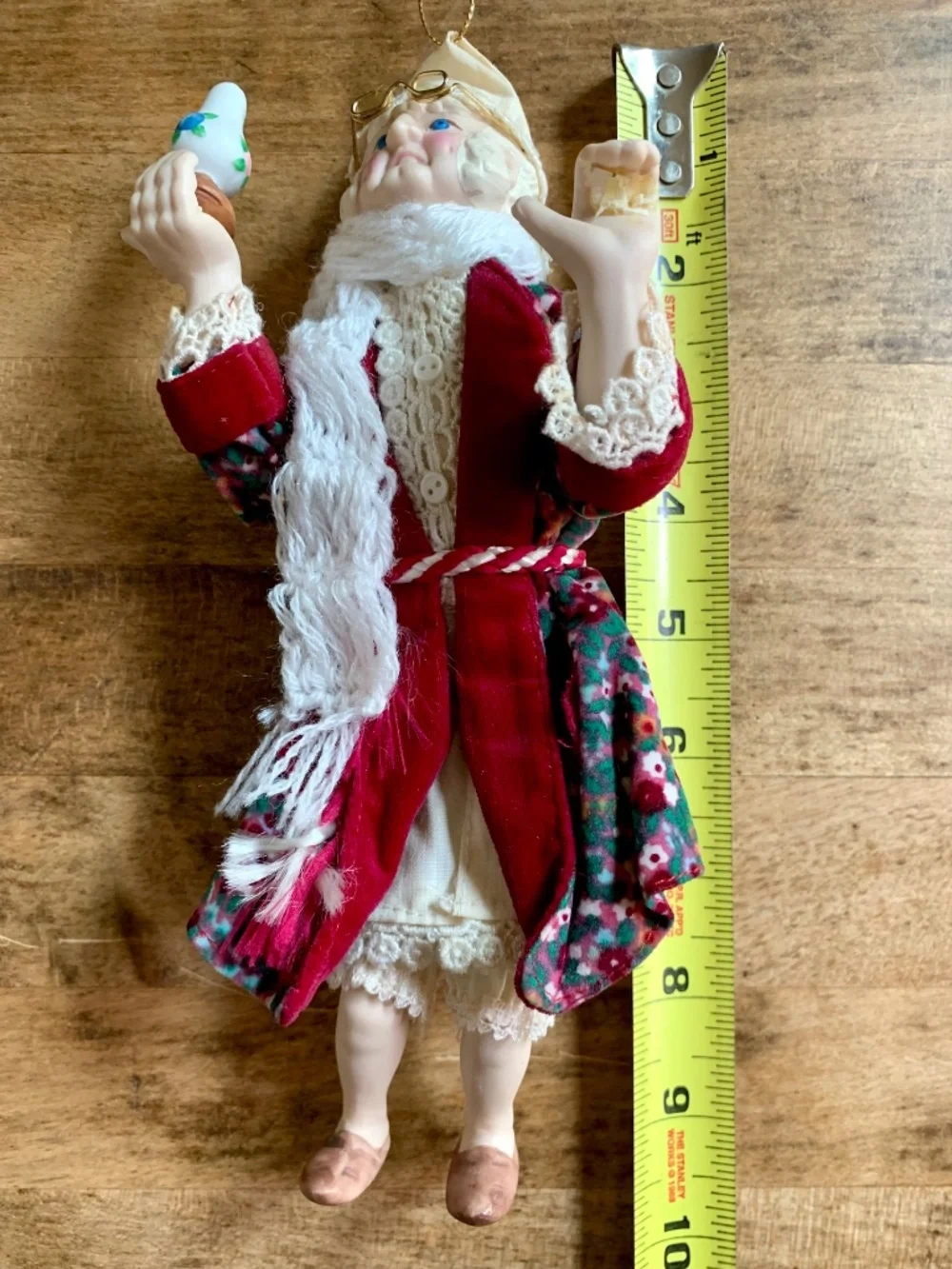 Kurt Adler Scrooge Christmas Ornament | 9” Ceramic Figurine | Taiwan | Vintage